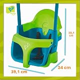 TP Toys Quadpod 4-in-1 Growable Swing Seat Green, Outdoor Playground Baby Swing Seat with Adjustable Ropes and Safety Strap, Toddler Swing for Gardens and Playgrounds, Kids 6 months - 8 years One Size - 6