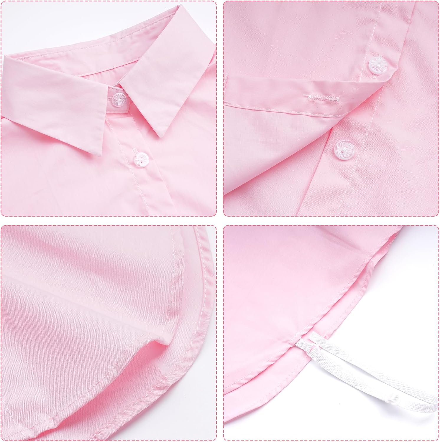 Fake Collar Detachable Dickey Collar Faux False Collar Blouse Half Shirt Collars Tops for Women Daily Graduation Halloween