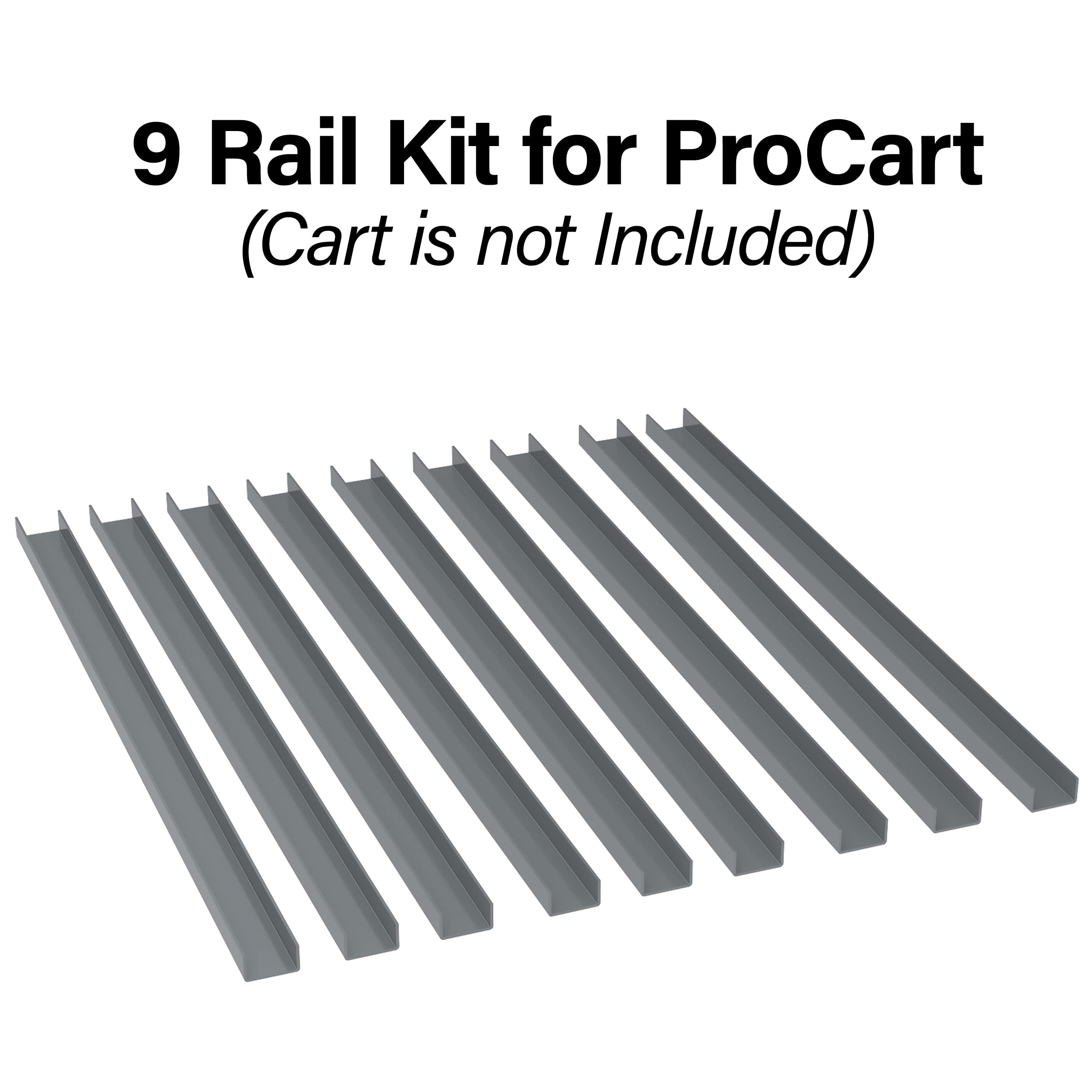 Akro-Mils Kit 9 Guide Per ProCart 30930, Per Appendere AkroBins, Grigio, Acciaio Verniciato