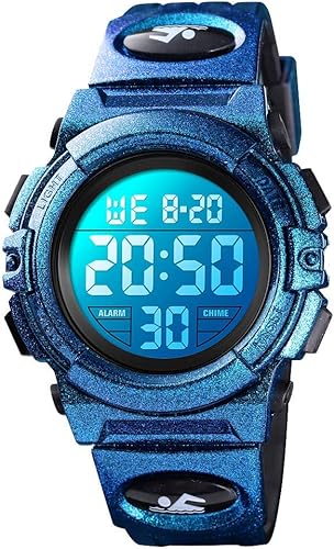 Reloj analógico para niños, reloj para niños de 6 a 15 años, reloj digital para deportes al aire libre, multifuncional con cronógrafo LED 50 M,