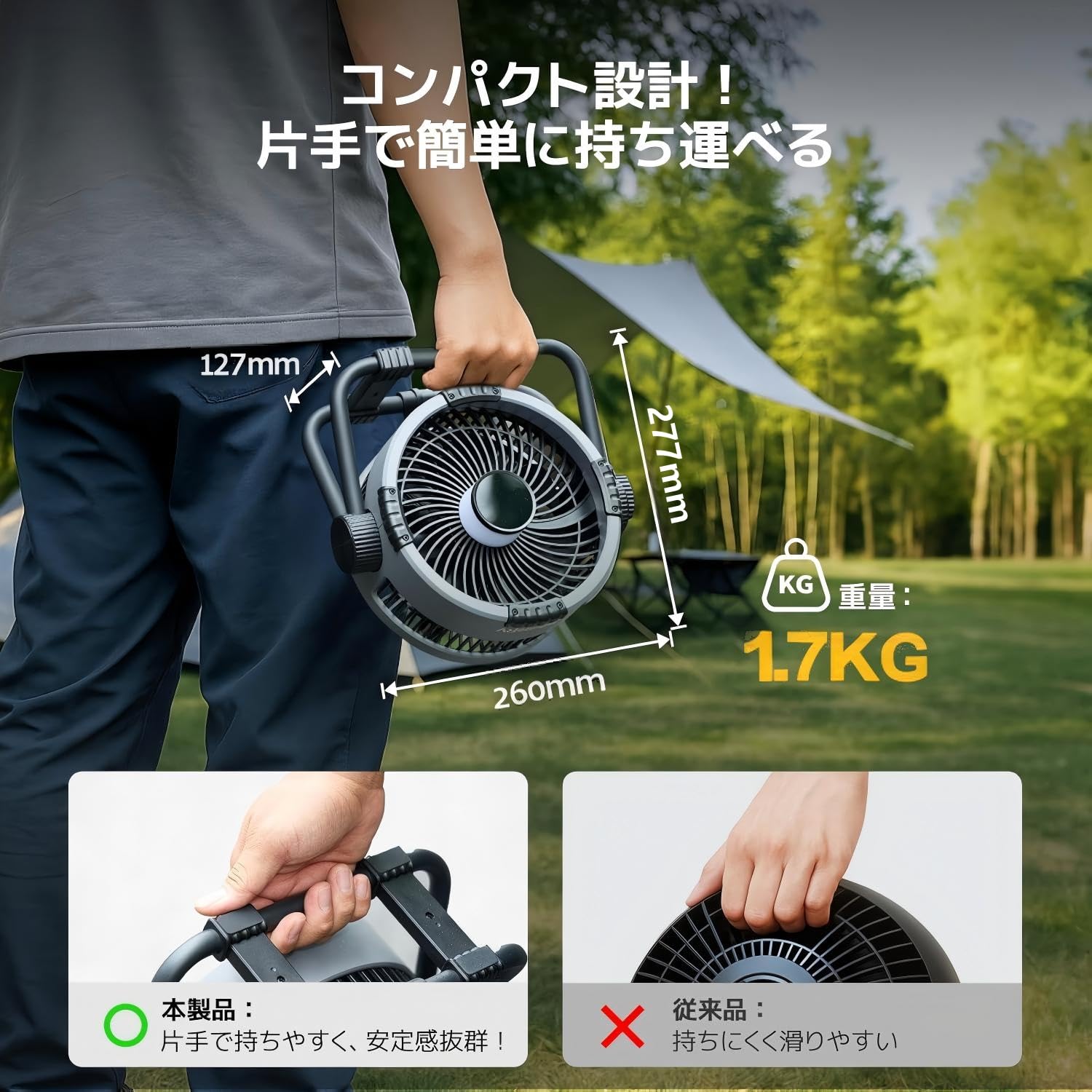 Amazon | 【猛暑対策＆室内外対応】BougeRV サーキュレーター 扇風機