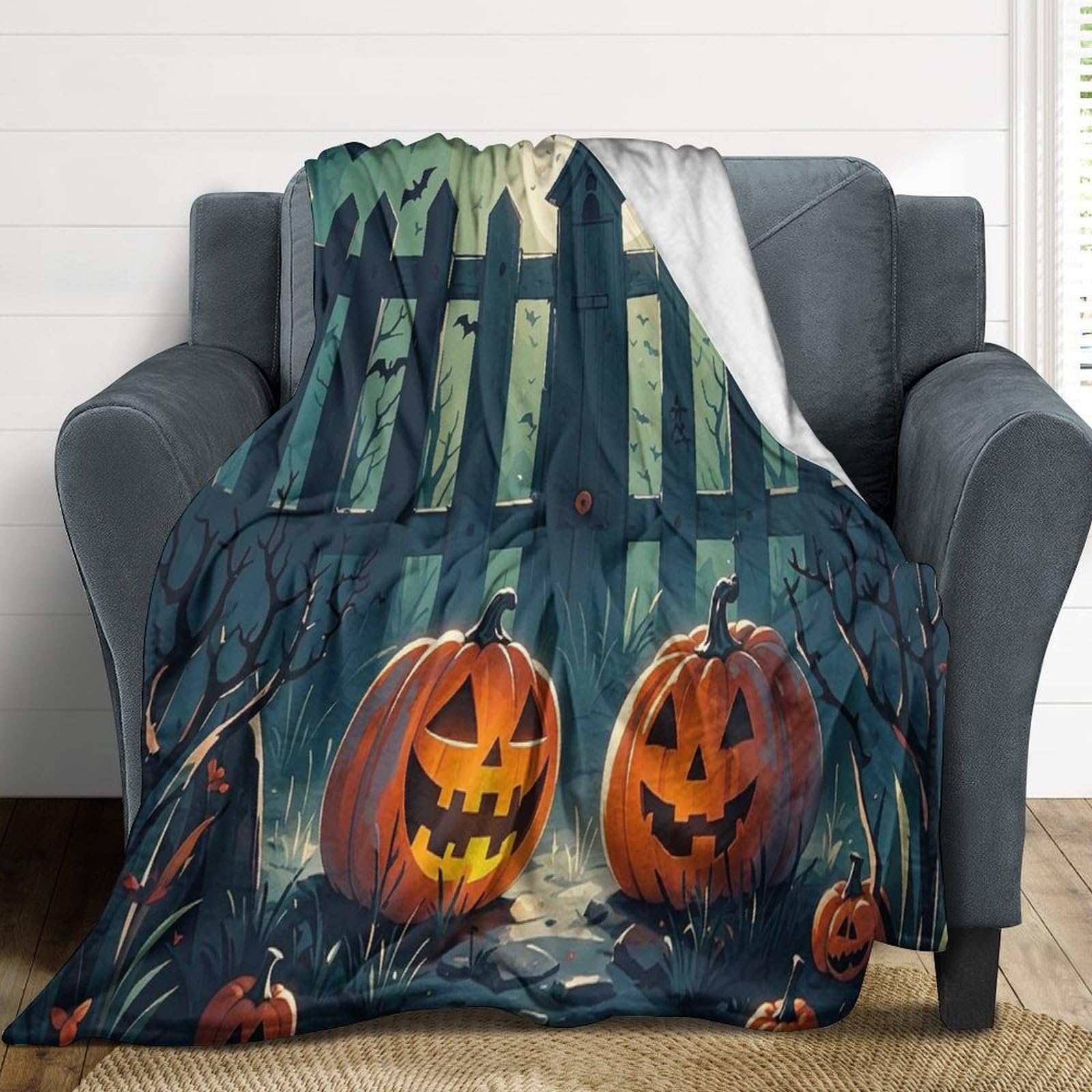 Couverture Halloween lit en flanelle légère contre la fraîcheur des nuits
