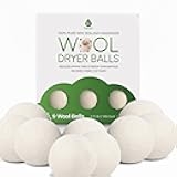 Pursonic Laundry Wool Dryer Balls Made with 100% Pure New Zealand Wool - Natural Reusable Fabric Softener Balls for Drying Time & Energy Consumption - Reduces Clothing Wrinkles & Lint - Set of 9