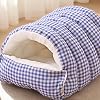 Cat House, Small Dog And Cats Tent, 30x30x20cm Kitten Tents, Soft Kitten Beds, Washable Pets Bed Cave, Enclosed Cat Bed, Foldable Cats Houses, Pet Tent Cave, Enclosed Catbed For Indoor House,