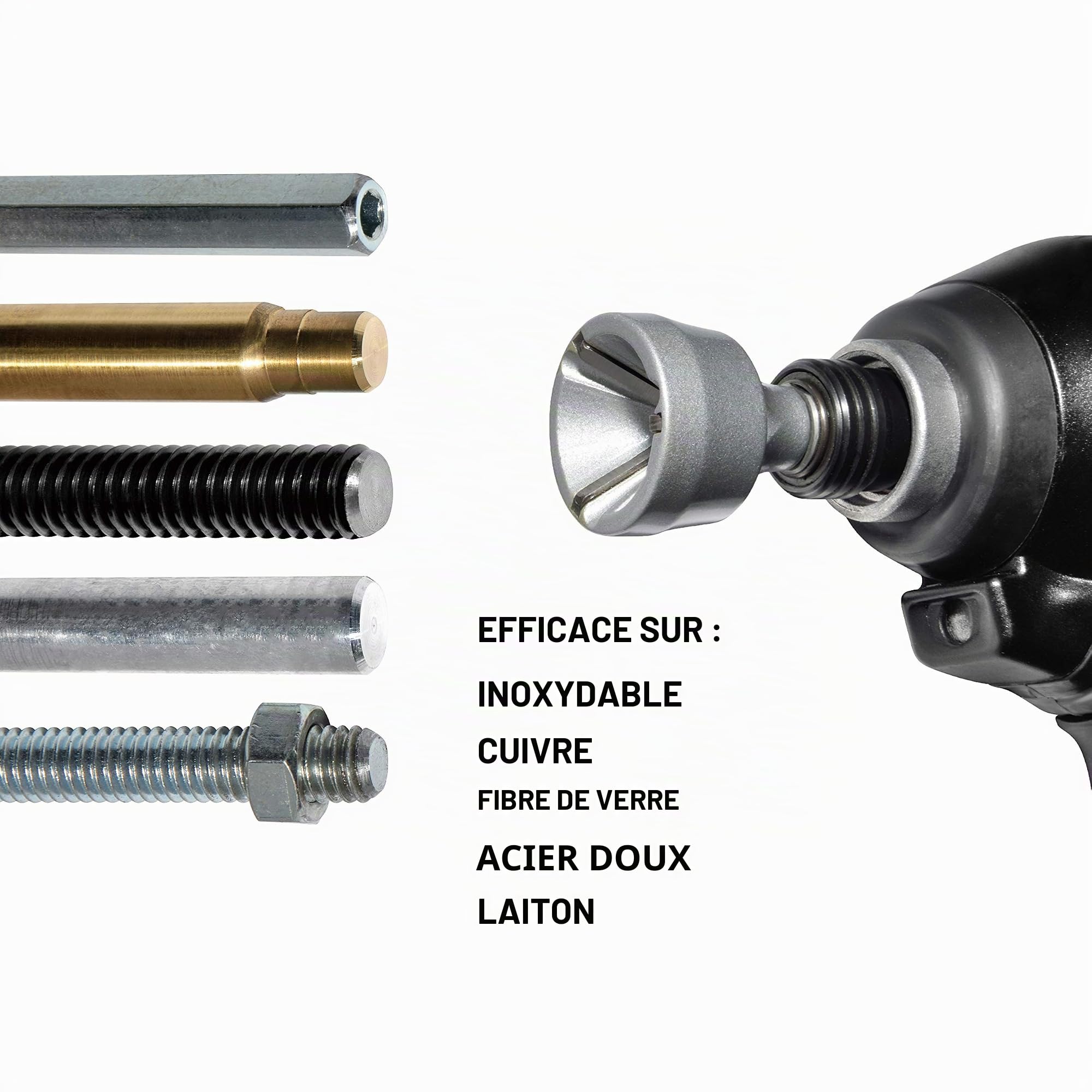 Outil d'ébavurage à chanfreiner externe, avec lame HSS, foret d'ébavurage, outils de retrait rapide tige pour 3 mm-19 mm