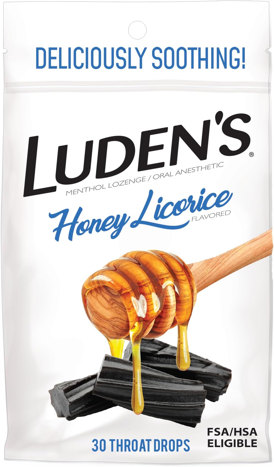 Honey Licorice Throat Drops | Deliciously Soothing | 30 Drops | 1 Bag
