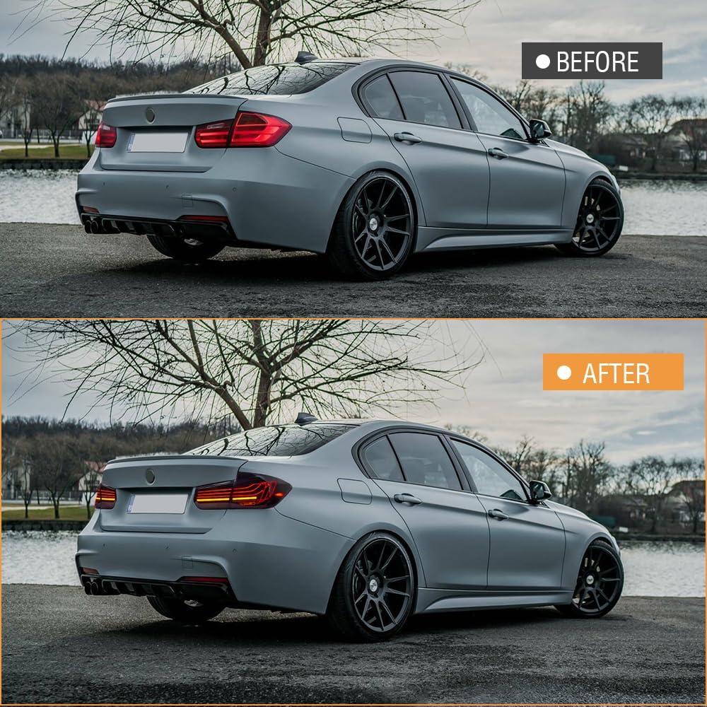 LED Tail Lights for 2013-2018 BMW F30 F31 3-Series 320i 330i 335i 330e 340i 328d 328i xdrive M3 Taillights Assemblies Kit with Turn Signal DRL Reverse Brake light Rear Lamps Replacement(Left&Right)
