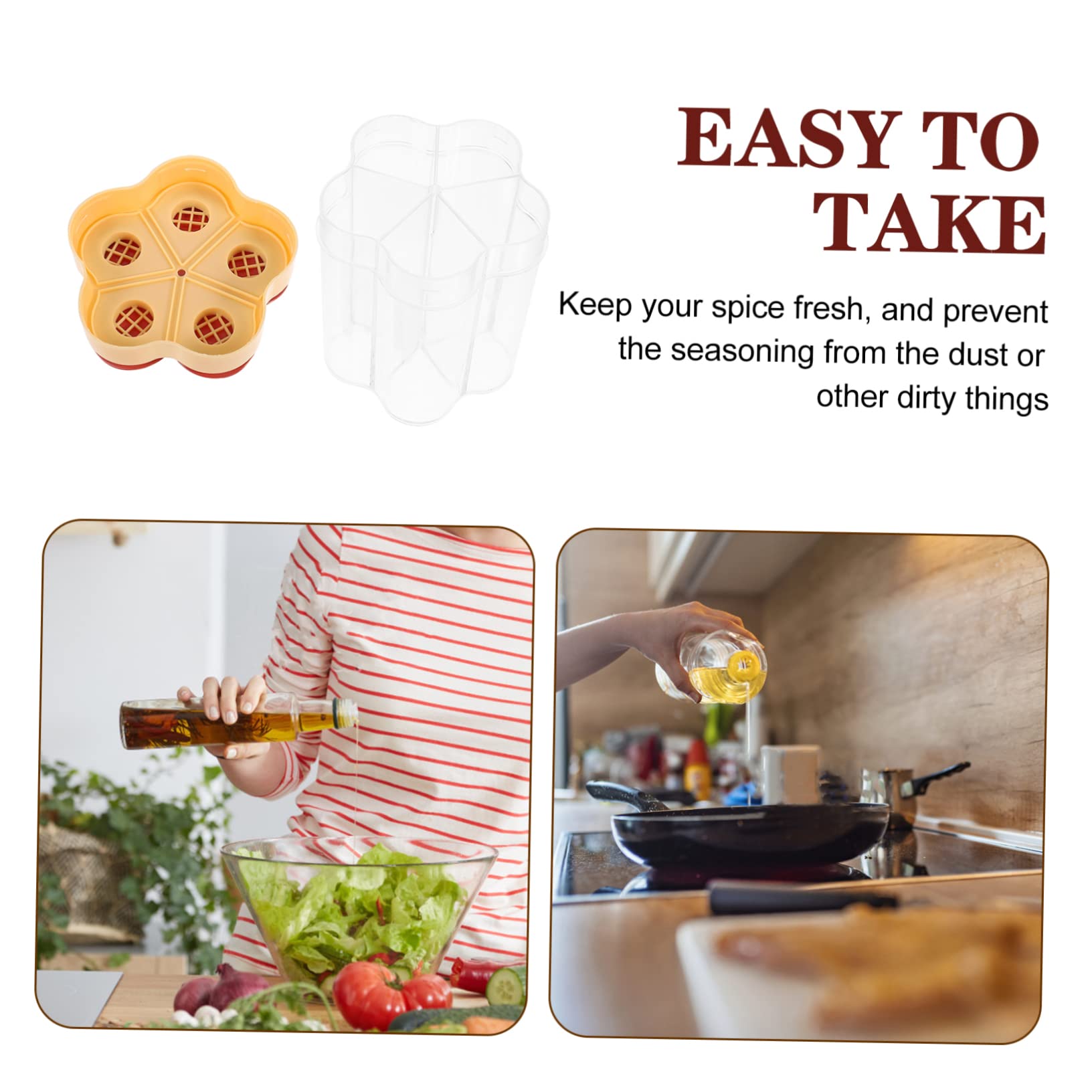 FUNOMOCYA Convenient Seasoning Bottle Spice Containers Labels Household Spice Shaker