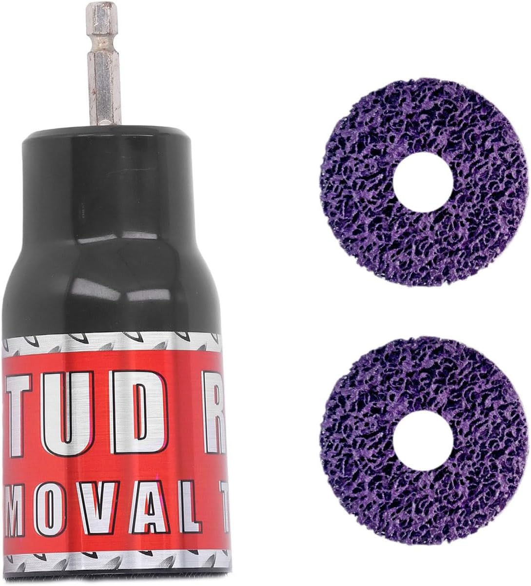 Stud Rust Removal Tool, Wheels Stud and Hub Cleaner Stud Rust Removal Tool Fits for 1/2”Impact Wrenches or Electric Drill Cleaning Screws Metal Surfaces