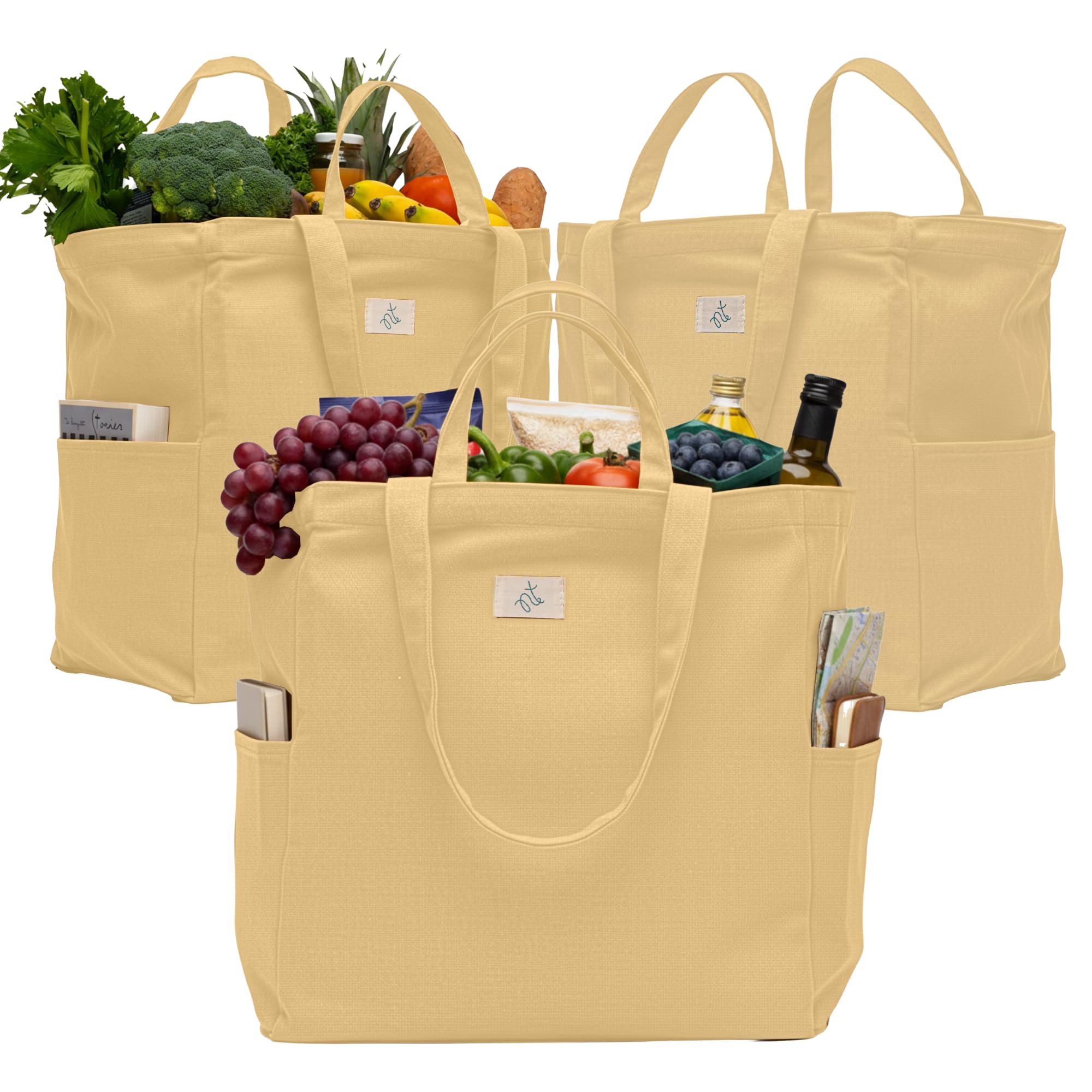 Nook Theory 3-Pack Reusable Grocery Bags
