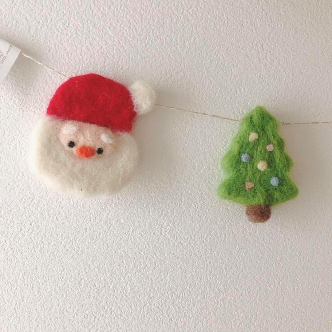 ガーランド クリスマス 羊毛フェルト 手作り クリスマス フェルト