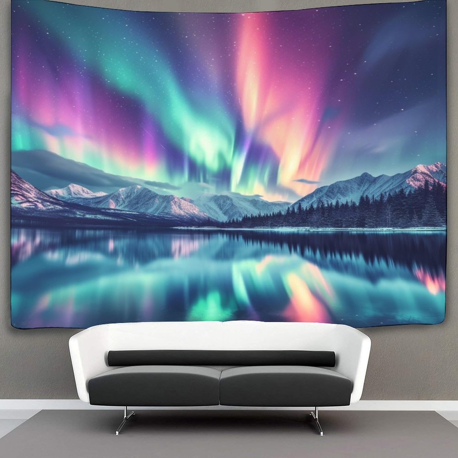 GXYUAOIEF 3D Northern Lights Print Wall Blanket Home Decoration Bedding Poster Wall Art Tapestry Wall Hanging Tapestry Soft Polyester for Unisex Children Bedroom/Living Room/Dorm/Curtain 100cmx150cm