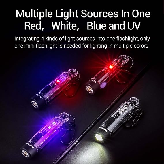 NEXTORCH K40 Multi-Light Source Keychain Flashlight