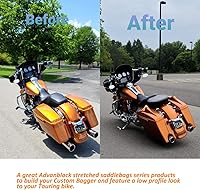 Vista 7 de Moto Onfire Billar rojo Harley 4.5 "extendido bolsas estiradas alforjas accesorios para Harley Touring 2014+