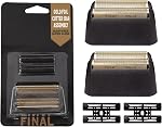 Professional 5 Star Series Finale Shaver Replacement Foil and Cutter Bar Assembly Compatible with wahl Shaver Foil 7031-100, 7043-100 Super Close Shaving Replacement Heads (1 pc Red)