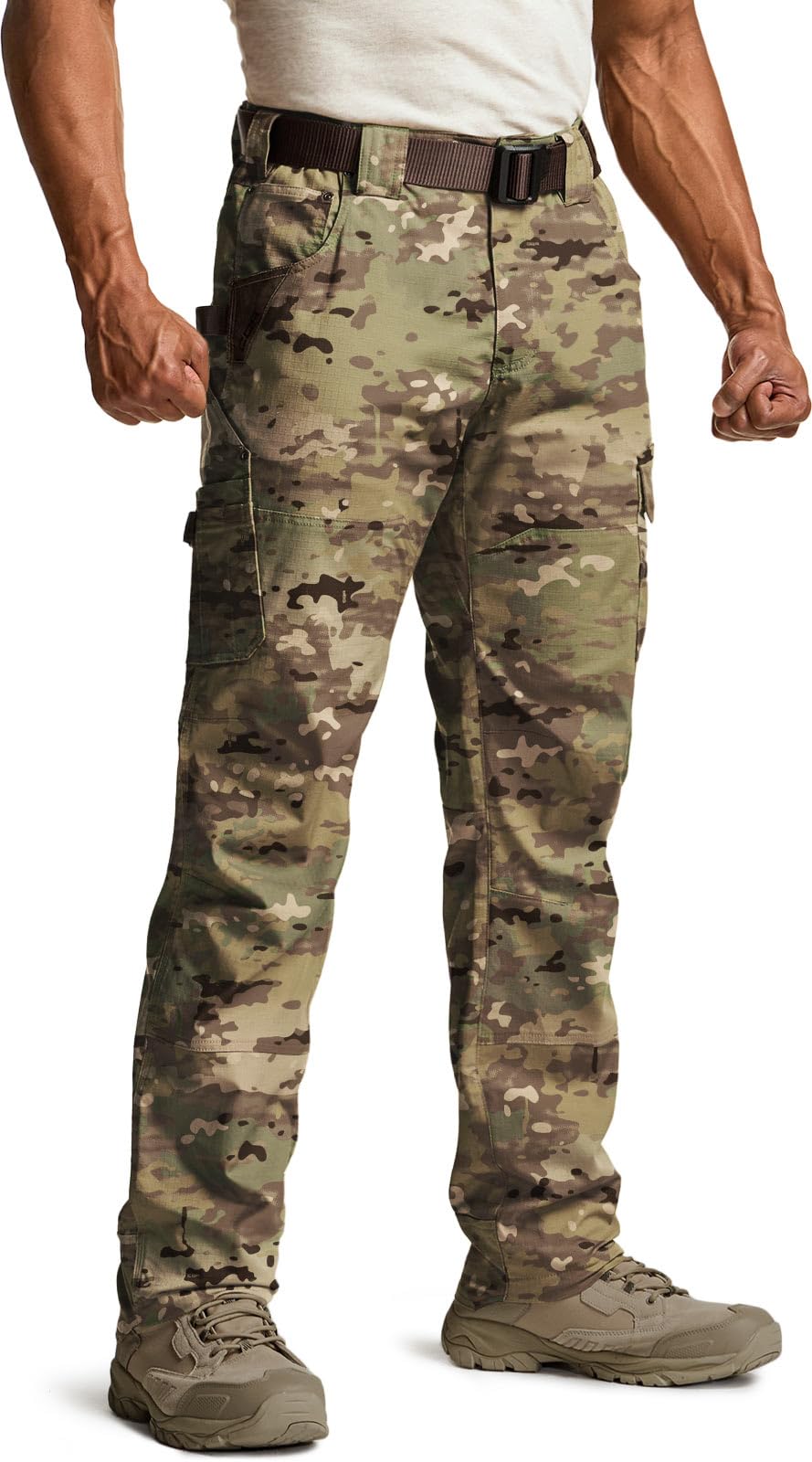 CQR Men's Quick Dry Work Pants, Water Resistant Outdoor Tactical Pants, Lightweight Stretch Cargo Hiking Pants — view 20