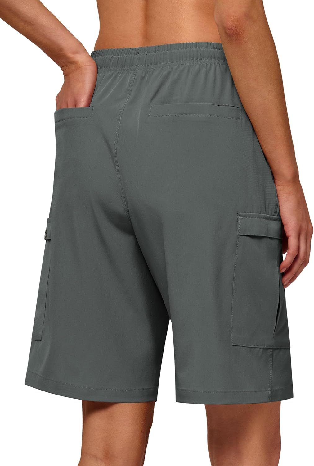 Willit Women's 7''/9" Hiking Cargo Athletic Shorts with Zipper Pockets Quick Dry for Camping, Golf, Travel Water Resistant - Image 3