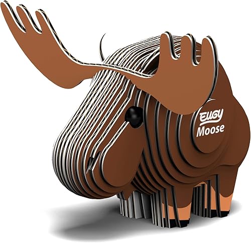 EUGY Rompecabezas de papel 3D ecológico de alce 042 [nuevo sello]