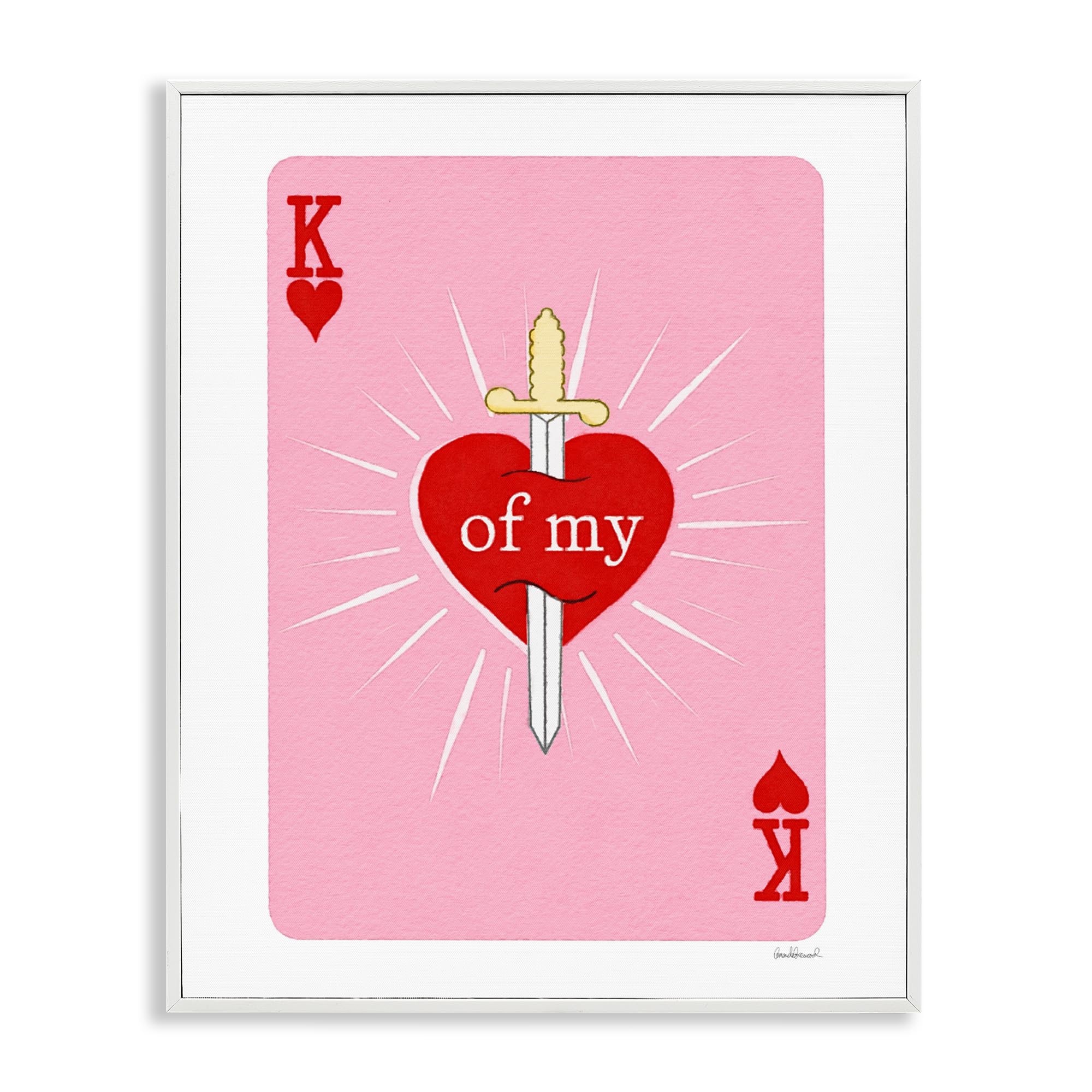 Poster King Of My Heart Stupell Industries tableau d'art moderne au cadre noir
