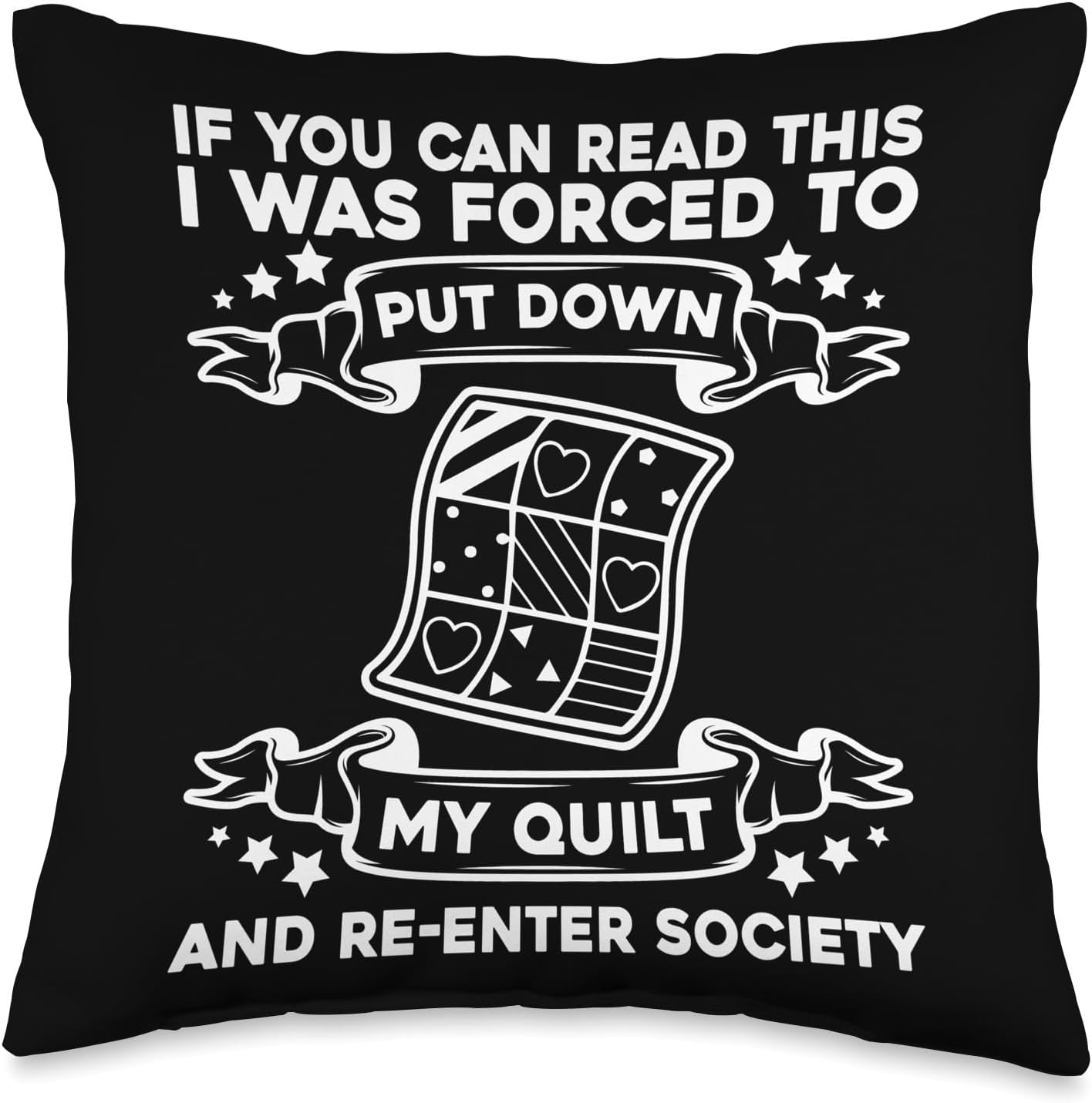 Quilting - Quilt Fabric Handcrafting Quilter Throw Pillow