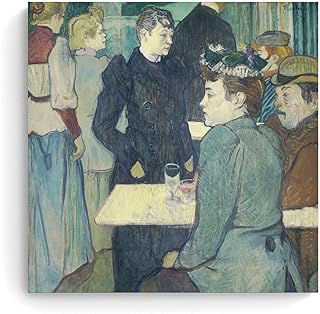 Impressionist Wall Art Poster Henri De Toulouse-Lautrec A Corner of The Moulin De La Galette 1892 Depicting Café Figures And Tables Gifts Canvas Painting Wall Art Decorative Picture Prints Modern Deco
