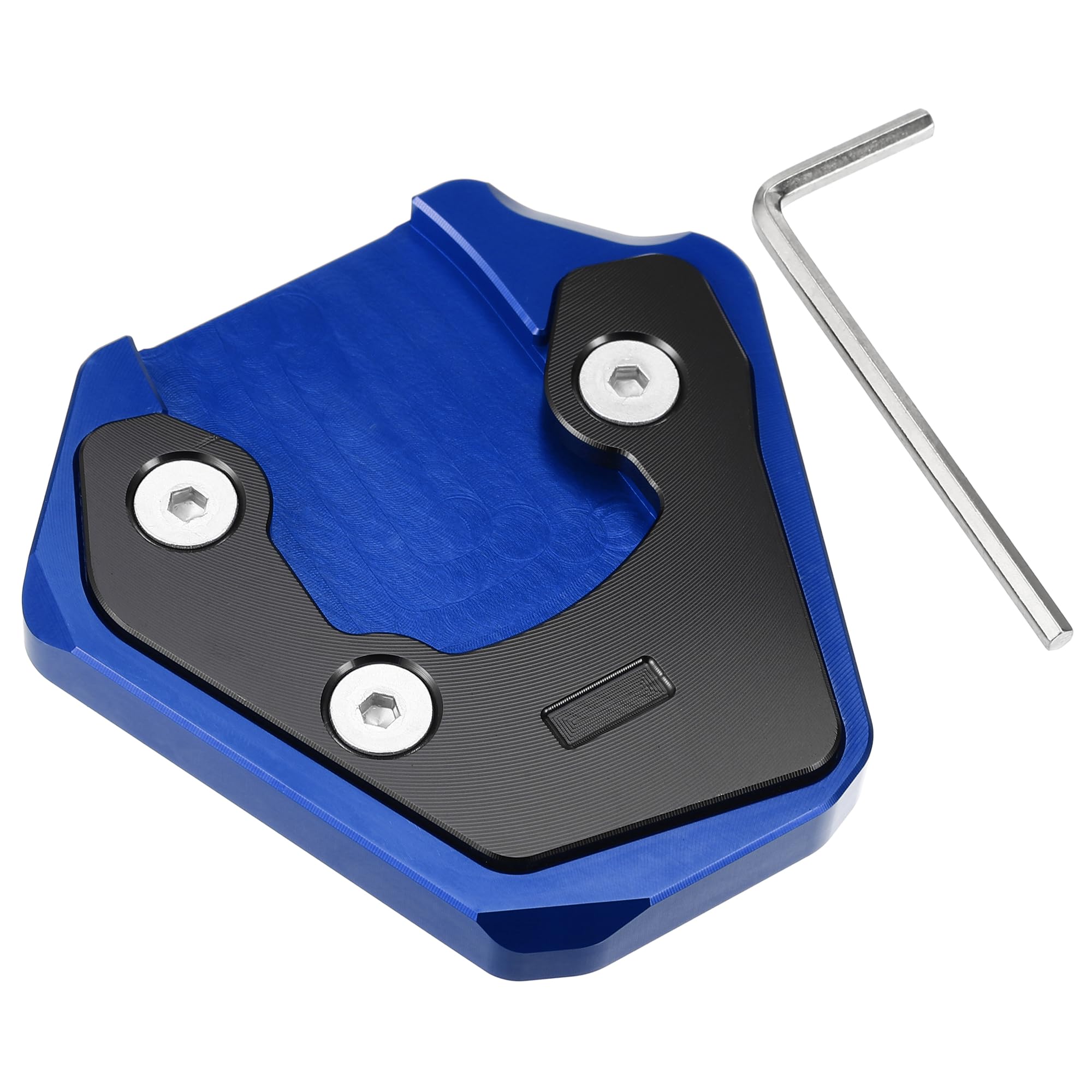 QUARKZMAN 1 Satz Motorrad Ständer Polster Für Suzuki GSX8S 22-23 | Schwarz, Blau, Aluminiumlegierung, 7,7X7,5X1,2 Cm, Verbesserte Stabilität, Einfache Montage, Inklusive Schraubenschlüssel