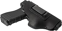 Vista 9 de Relentless Tactical IWB The Defender - Funda de cuero para pistolas S&W M&P Shield, GLOCK 17 19 22 23 32 33, Springfield XD & XDS, y pistolas