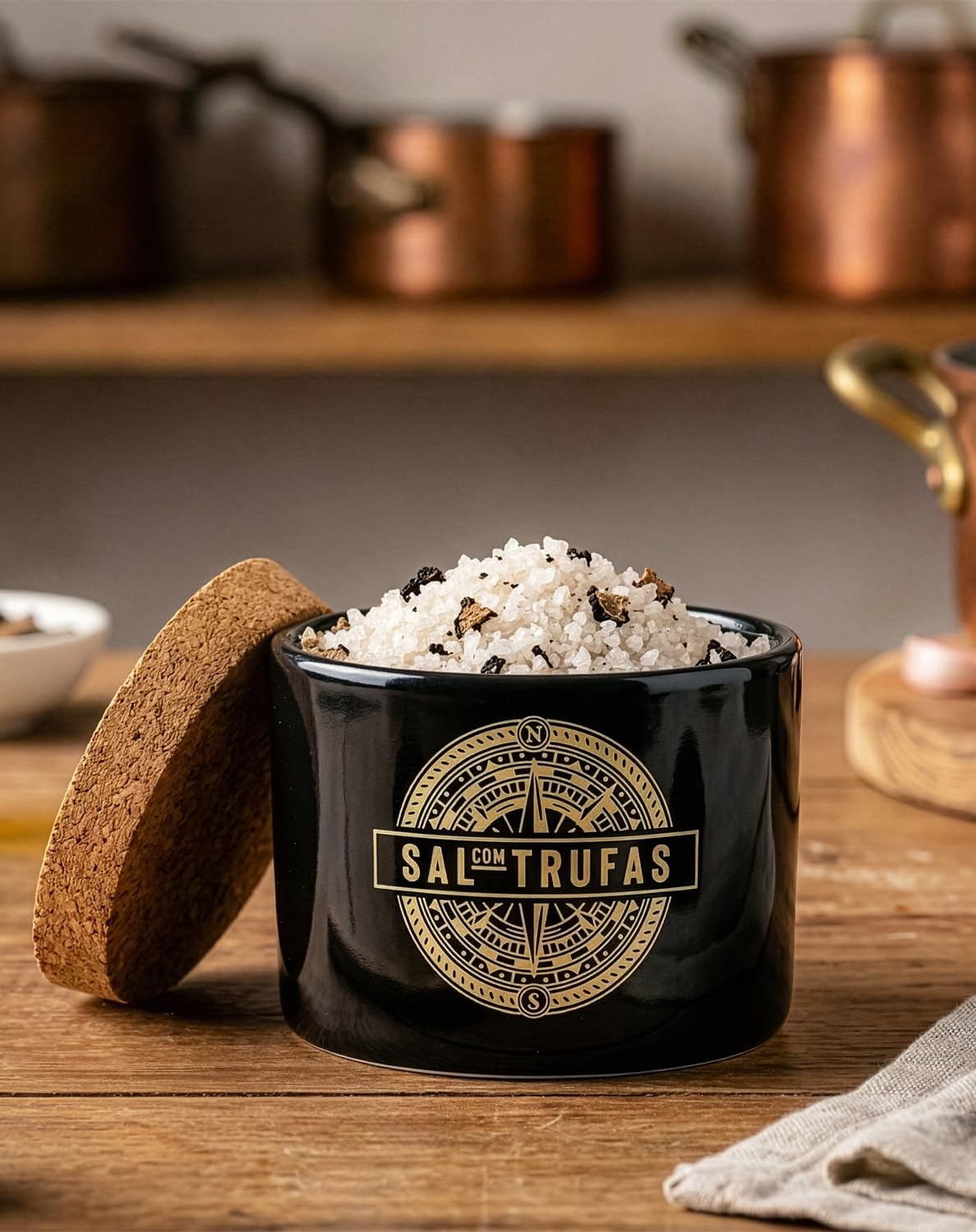 Sales Gourmet Naturales Pack 4 x 150 g – Flor de Sal Portuguesa, Flor de Sal con Trufa, Sal Rosa del Himalaya y Sal Negro del Himalaya para Cocinar y Finalizar Platos