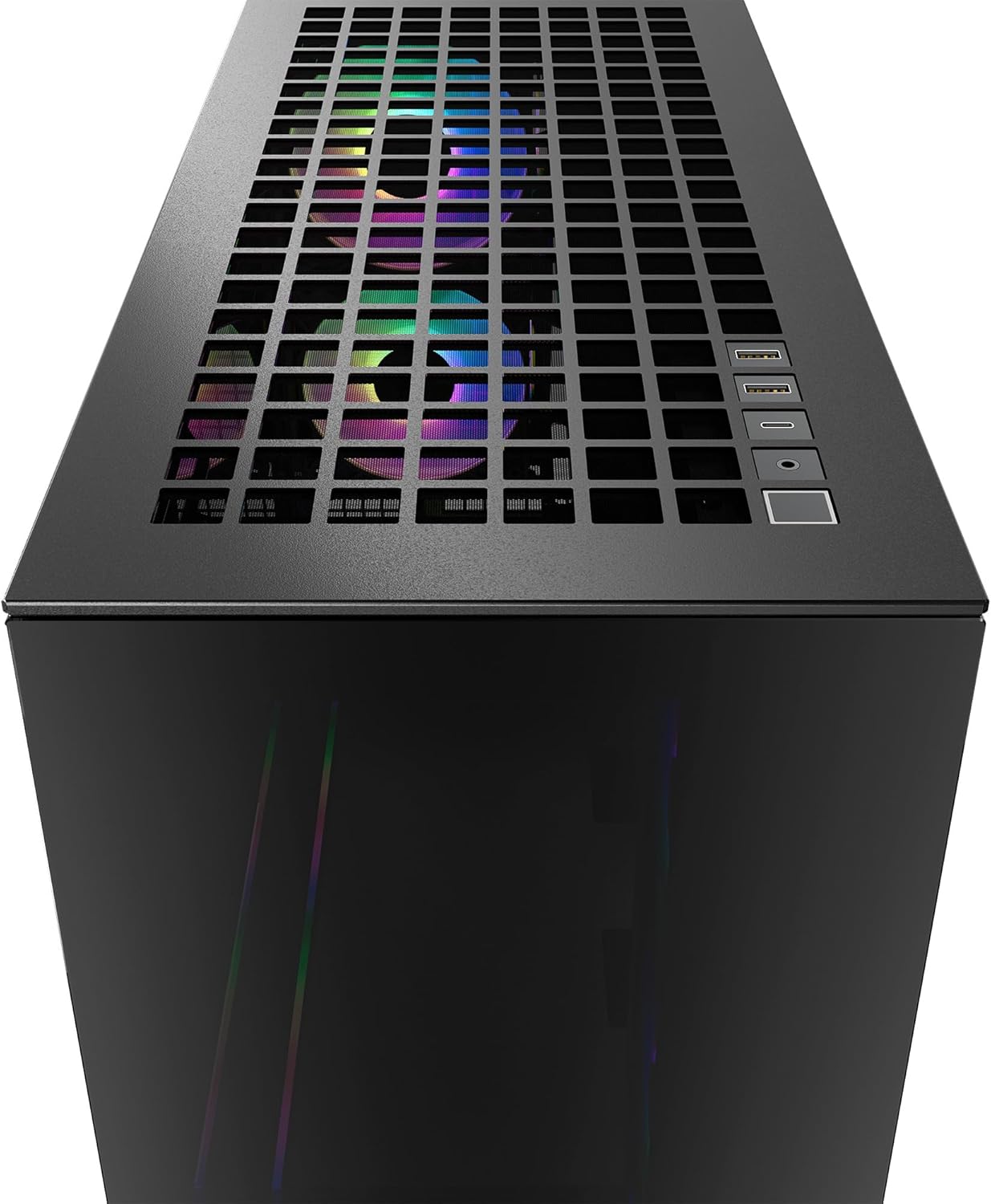 ARCTIC Xtender (Mirror Black) - PC Case, Mirrored Glass, 2 x 420 mm Radiator Support, Full Tower, Big Tower, E-ATX, 5X A-RGB Fans pre-Mounted - Black