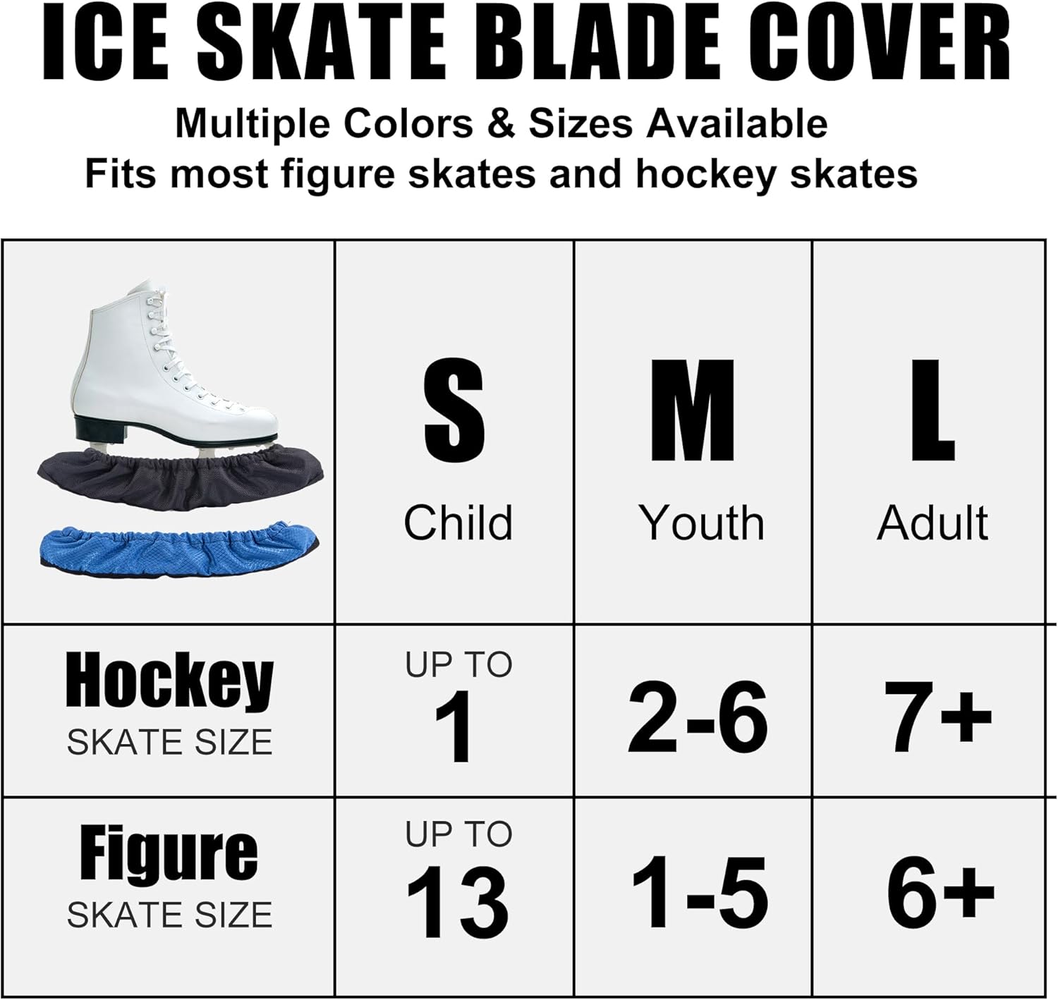 プレミアムアイススケートガード &ndash; 保護、耐切断性、耐水性のブレードカバー ホッケースケート、フィギュアスケート、アイススケート用