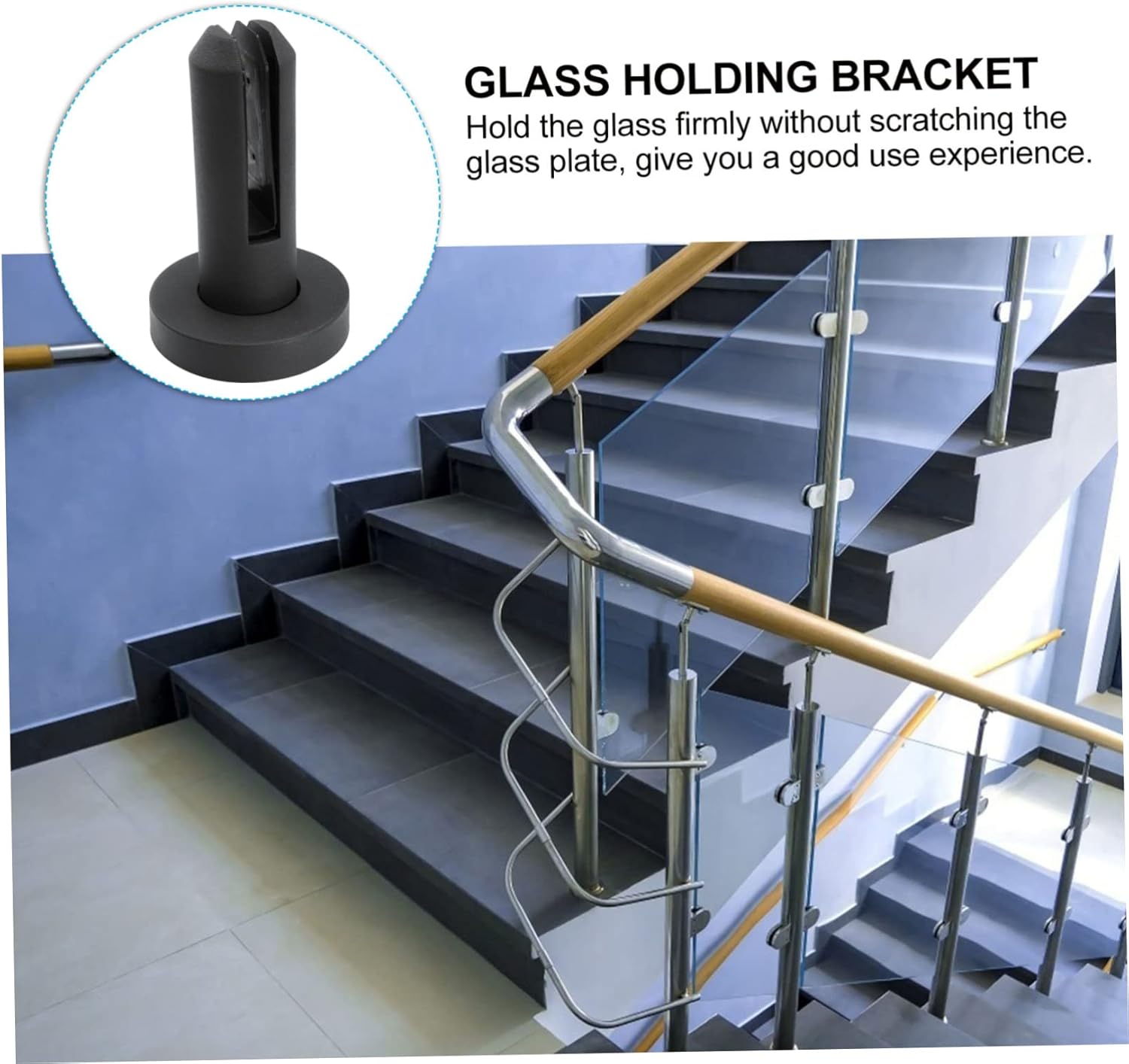 Clamp Stainless Staircase Balustrade Clamp Glass Holding Bracket Polished Stainless Steel Glass Clip for Stair Post