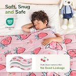 Sivio Weighted Blanket 5lbs, Cooling Weighted Throw Blanket for Toddler, Breathable Heavy Blankets for Sleeping, Washable Small Weighted Throw Blanket, 36"x48", Pink Strawberry