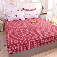 Vista 22 de Sábana de bolsillo profundo de algodón de dibujos animados impreso niños protector de colchón, sábanas antideslizantes para niños y niñas dormitorio