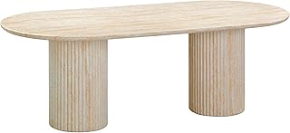 Tov Furniture Brut Indoor/Outdoor Concrete Dining Table (Travertine)