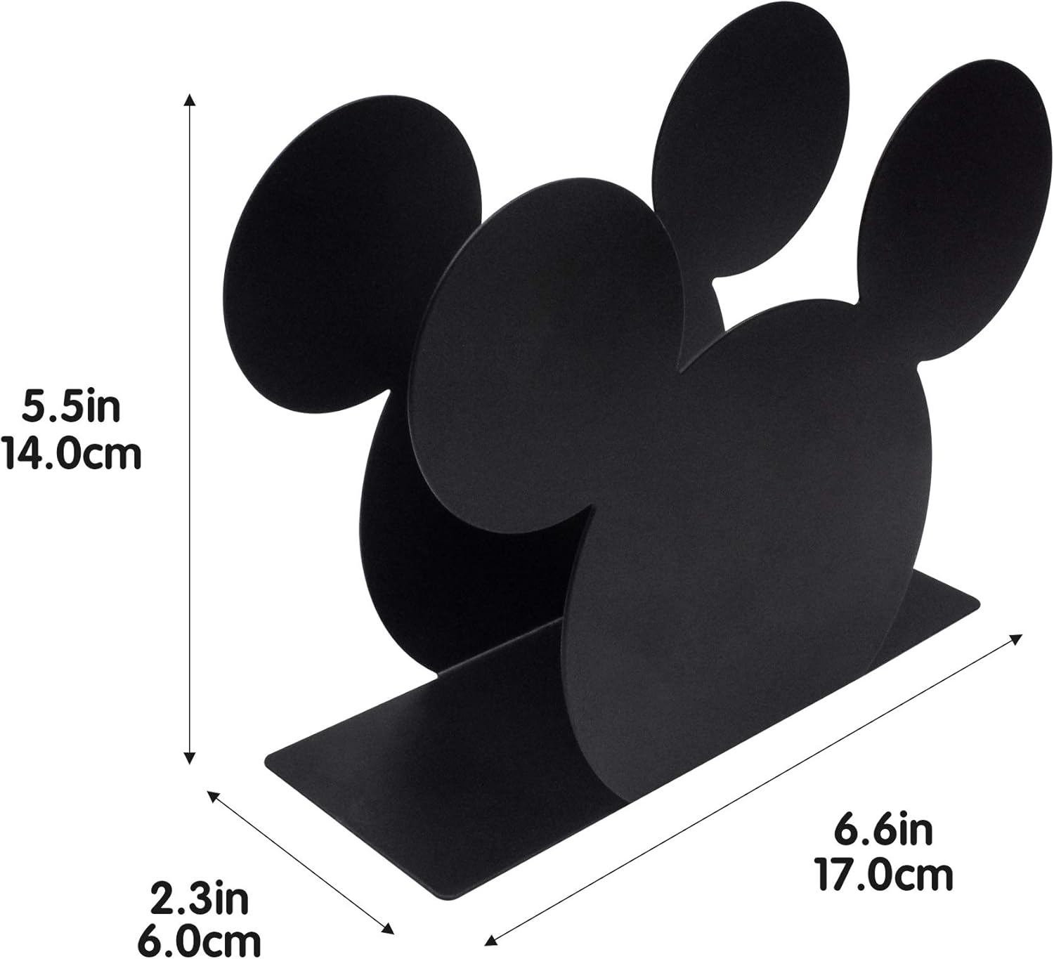 BLACK Mickey Head Premium Stainless Steel Napkin Holder Stand for home kitchen table party RV camper restaurant