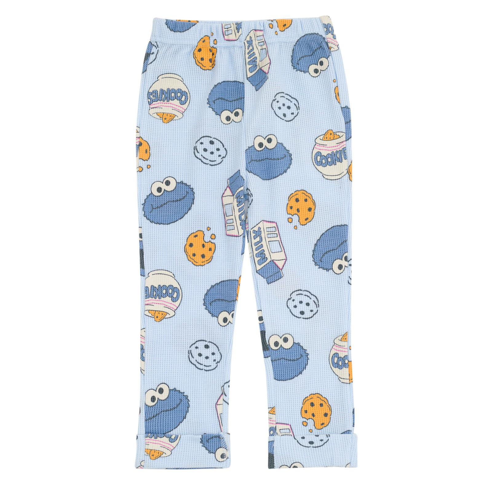 Sesame Street Bluza z dzianiny waflowej i spodnie do biegania, zestaw strojów od noworodka do małego dziecka (0-3 miesięcy - 5)
