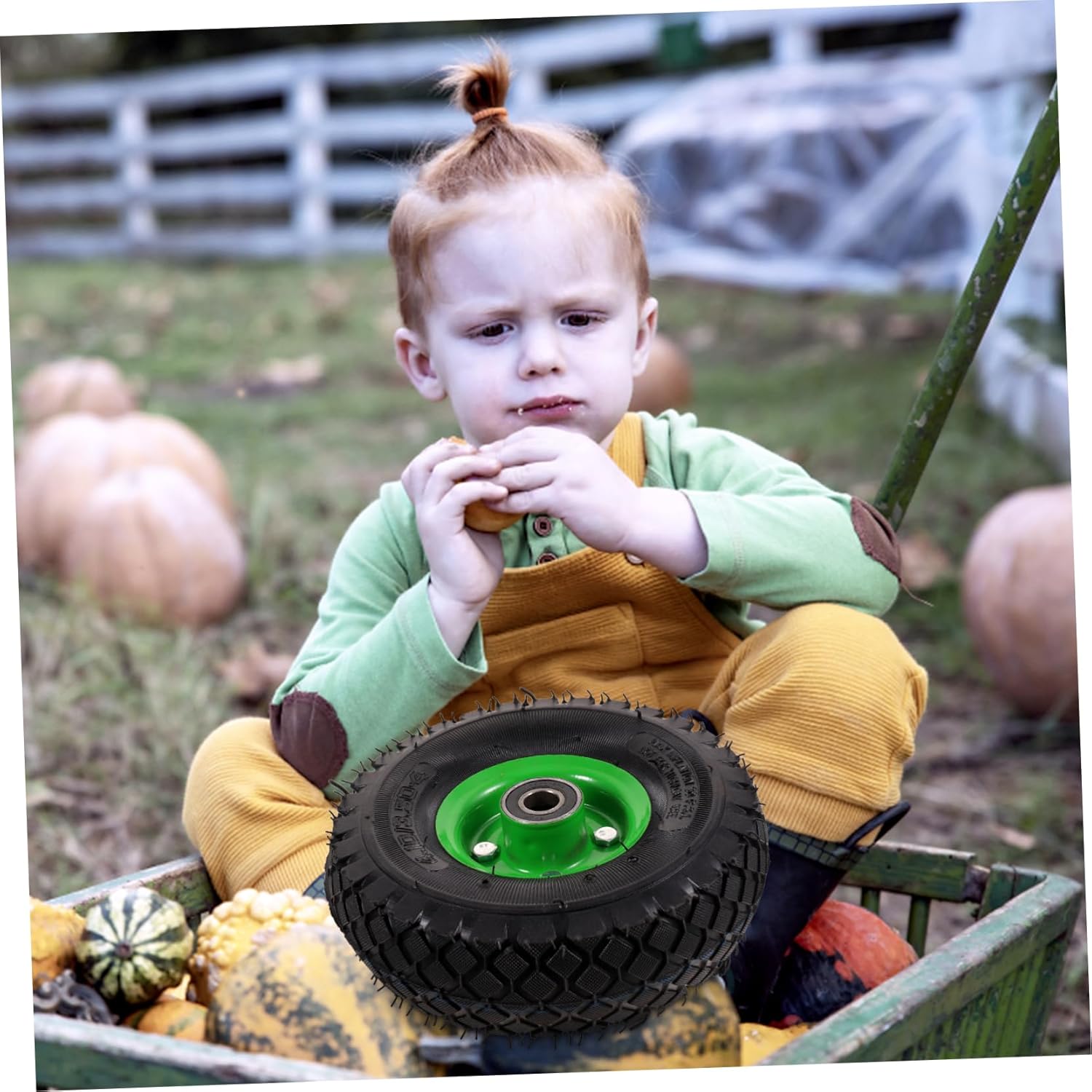 BESTonZON 10-Inch Replacement Rubber Pneumatic Tire for Garden Carts Hand Trucks and Lawn Mowers Quiet Design Sturdy Easy Installation