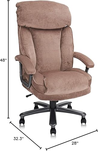 Miniatura 3 de CLATINA Silla de oficina ergonómica ejecutiva con respaldo alto tapizado de alta capacidad de 400 libras, silla giratoria de escritorio para