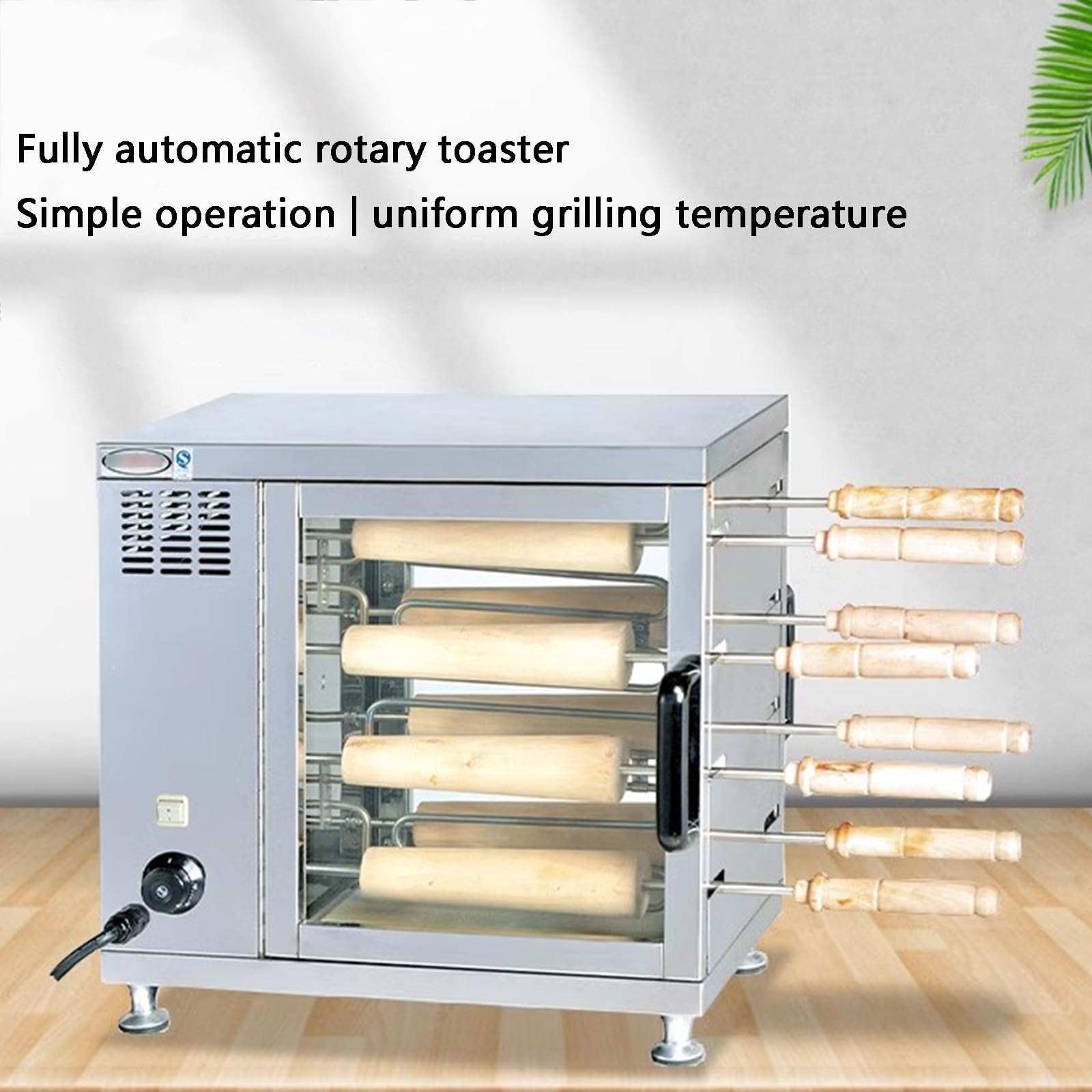 COYEUX Forno per Torta con Camino da 3300 W, Macchina elettrica per rulli per Dolci Pop, con rulli da 8 Pezzi, per Snack Bar da Cucina Domestica del Ristorante
