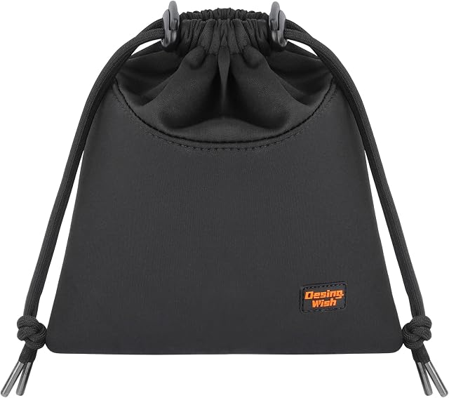 Desing Wish Lightweight Headphone Storage Bag, Portable Headphones Carrying Pouch Headset Case Bag Soft Travel Pouch for Overhead Headphones Gaming Headsets Neckband Earbuds (Large Black)