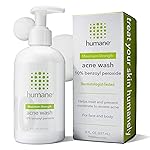 humane Benzoyl Peroxide Acne Body Wash - 10% Maximum-Strength Face, Skin, Butt, and Back Acne Treatment - 8 Fl Oz - Dermatologist-Tested Non-Foaming Acne Face Wash Cleanser - Vegan, Cruelty-Free