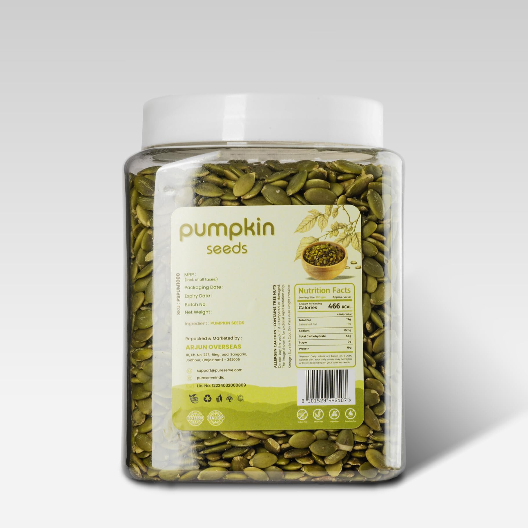Pureserve Pumpkin Seeds 1Kg – Premium AAA Grade Superfood | High in Protein, Fiber & Antioxidants | Boosts Immunity & Supports Weight Management | Perfect Healthy Snack for Eating, Salads & Smoothies - Image 3 thumbnail
