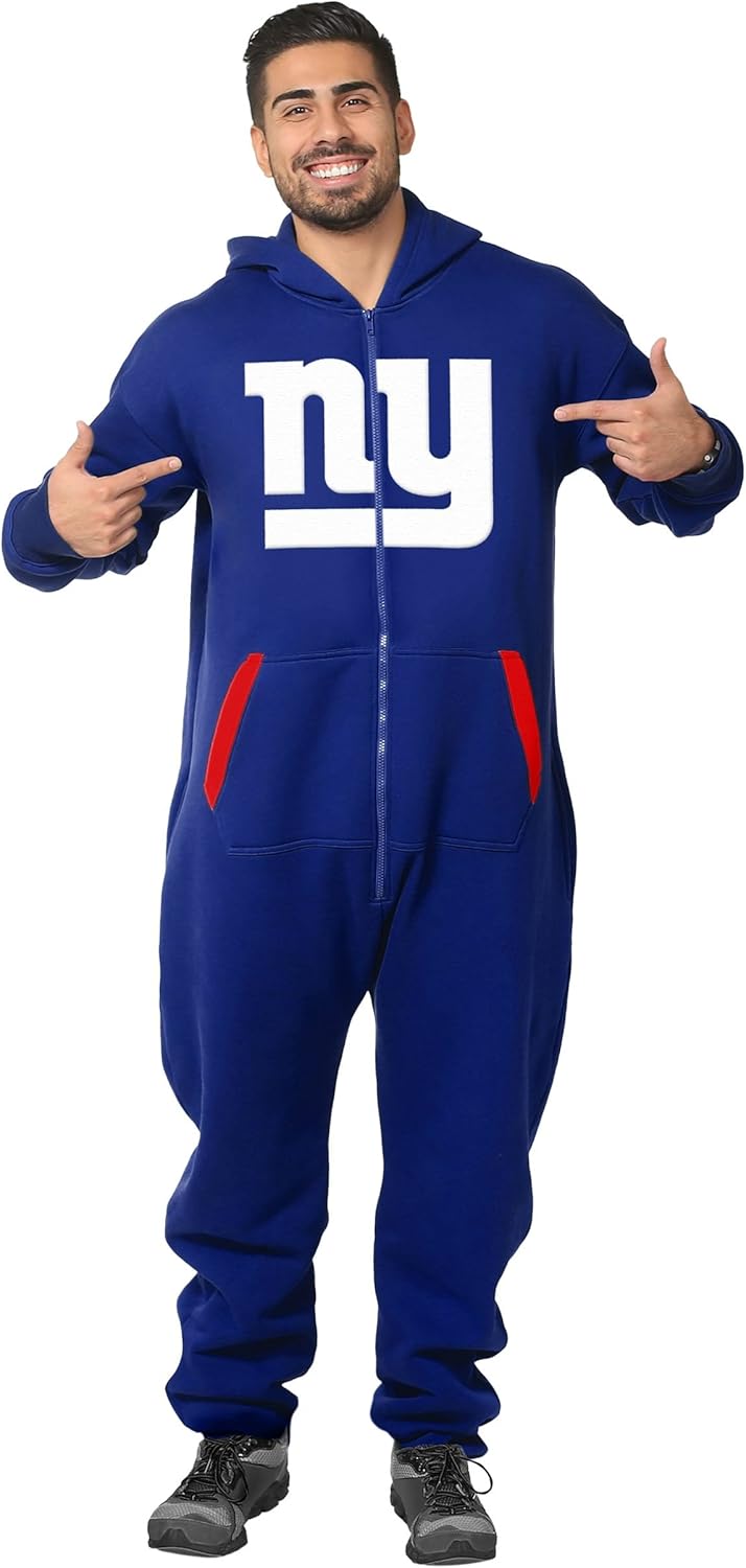 FOCO New York Giants Team Logo Klew Suit - Blue - Small