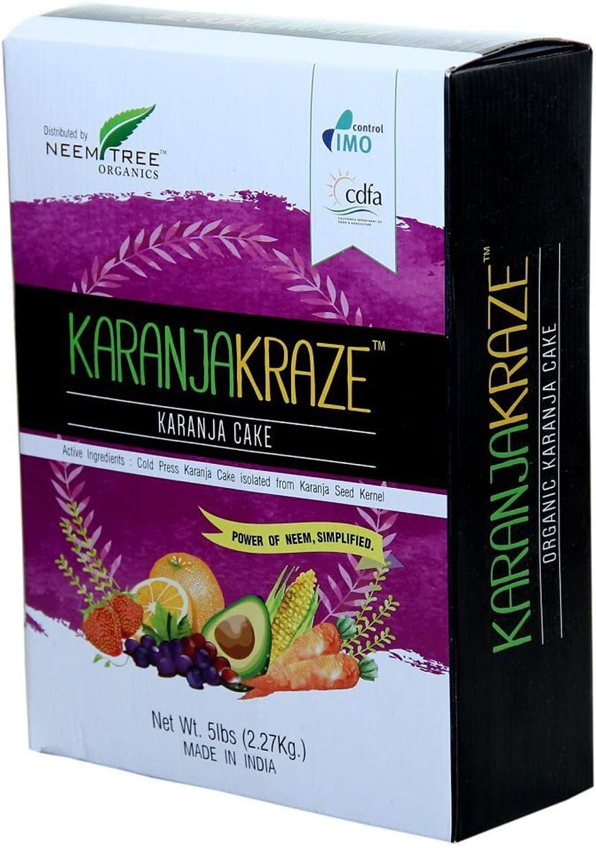 Neemtree Organics Karanja Kraze- 100% Cold Pressed Karanja Seed Meal - Soil Ammendment (5 Lb.)