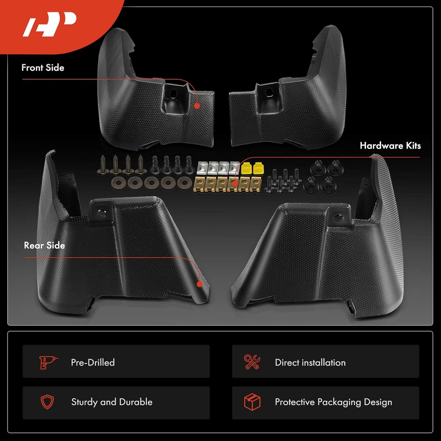 A-Premium Mud Flaps Compatible with Subaru Crosstrek 2017-2023, XV 2018-2022, No Drilling Required Mud Guards with Hardware Accessories, Set of 4 Front and Rear