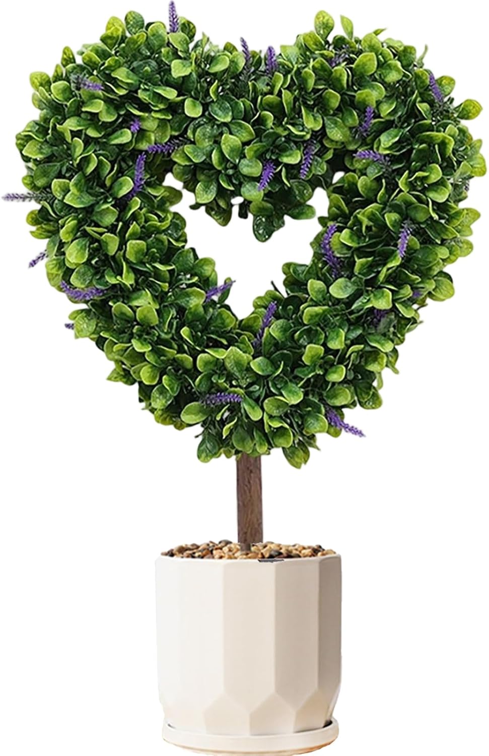 Artificial Topiary for Outdoors, 65 cm Valentine Plant with Stand for Outdoor and Indoor, Topiary Valentine with Stand, for Garden Wedding Spring Workshops Lawn Patio Porch Ca