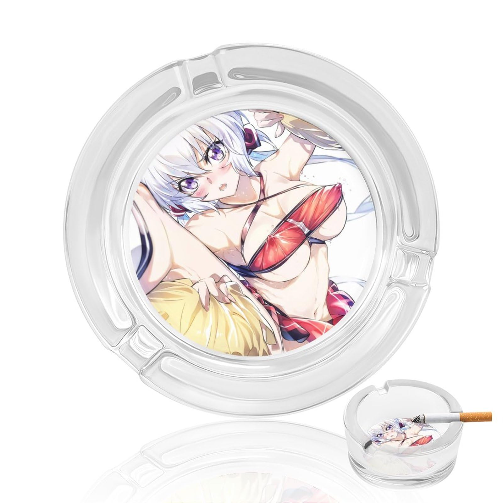 Amazon.co.jp: ガラス灰皿 可愛いアニメ柄 戦姫絶唱シンフォギア 雪音
