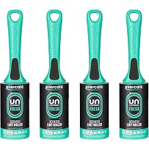 Evercare with Unstopables Fresh Scent All-Purpose Lint Roller, 4-Pack, 50 Layers Per Roller, Total 200 Sticky Sheets, Pet Hair & Lint Remover