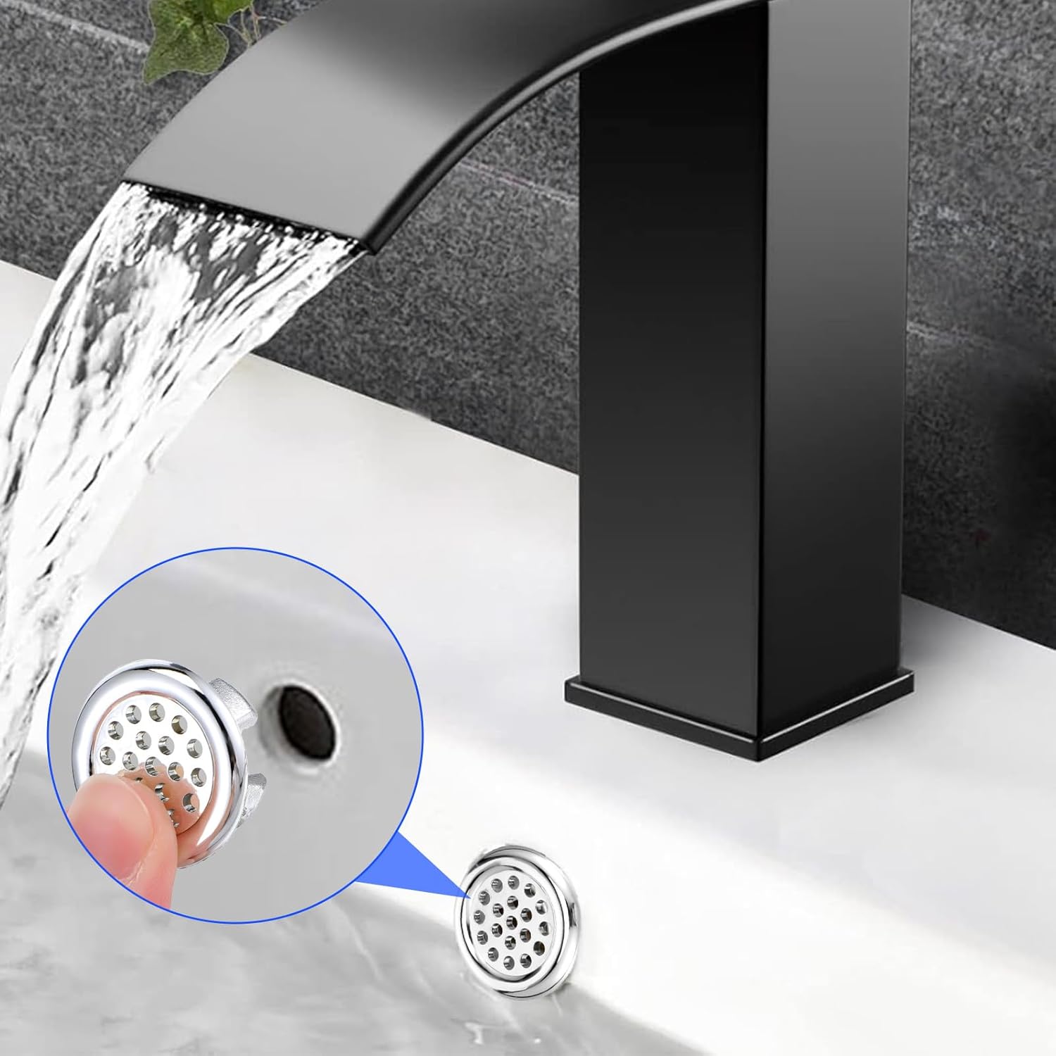 8 PCS Sink Overflow Trim Ring, Electroplating Sink Overflow Drain Cover Bathroom Round Basin Cover Vanity Sink Overflow Cap Small Sink Insert for Kitchen