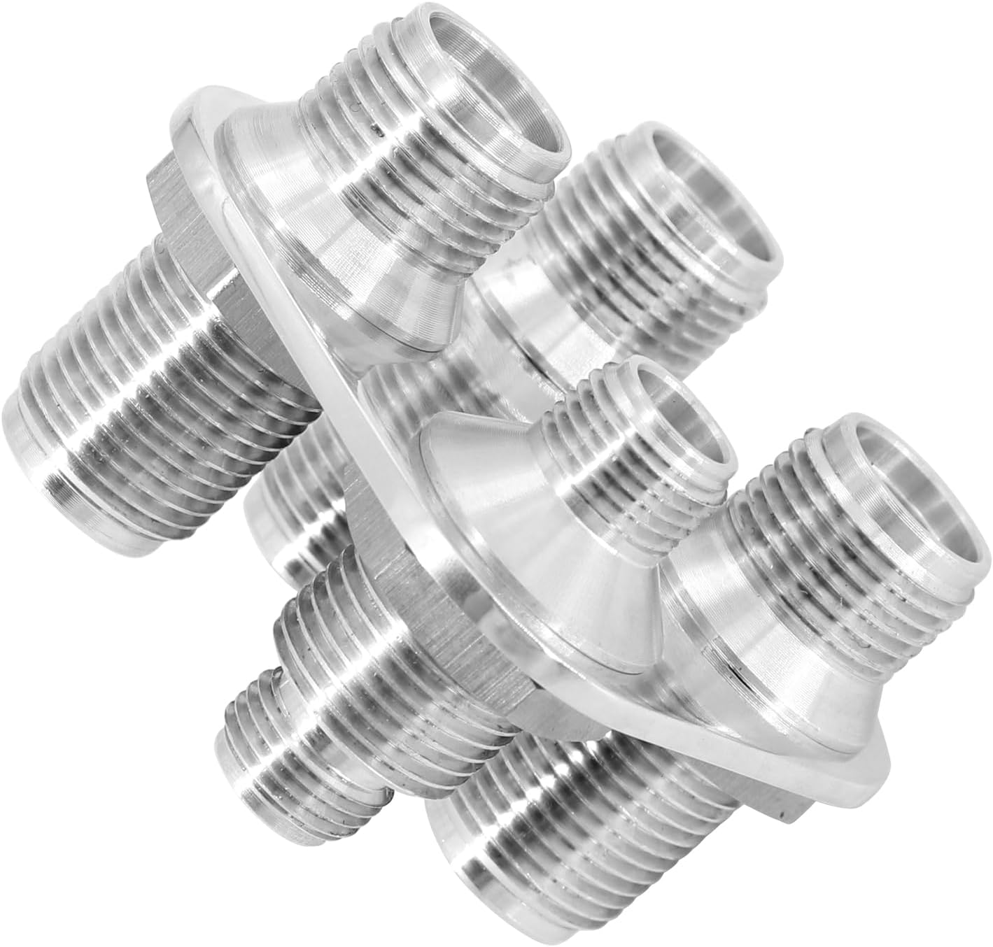 Dokili Polished Aluminum 4-Way Square Streamline Bulkhead Plate 384600-MBA Vintage for Car Air Conditioning Heater